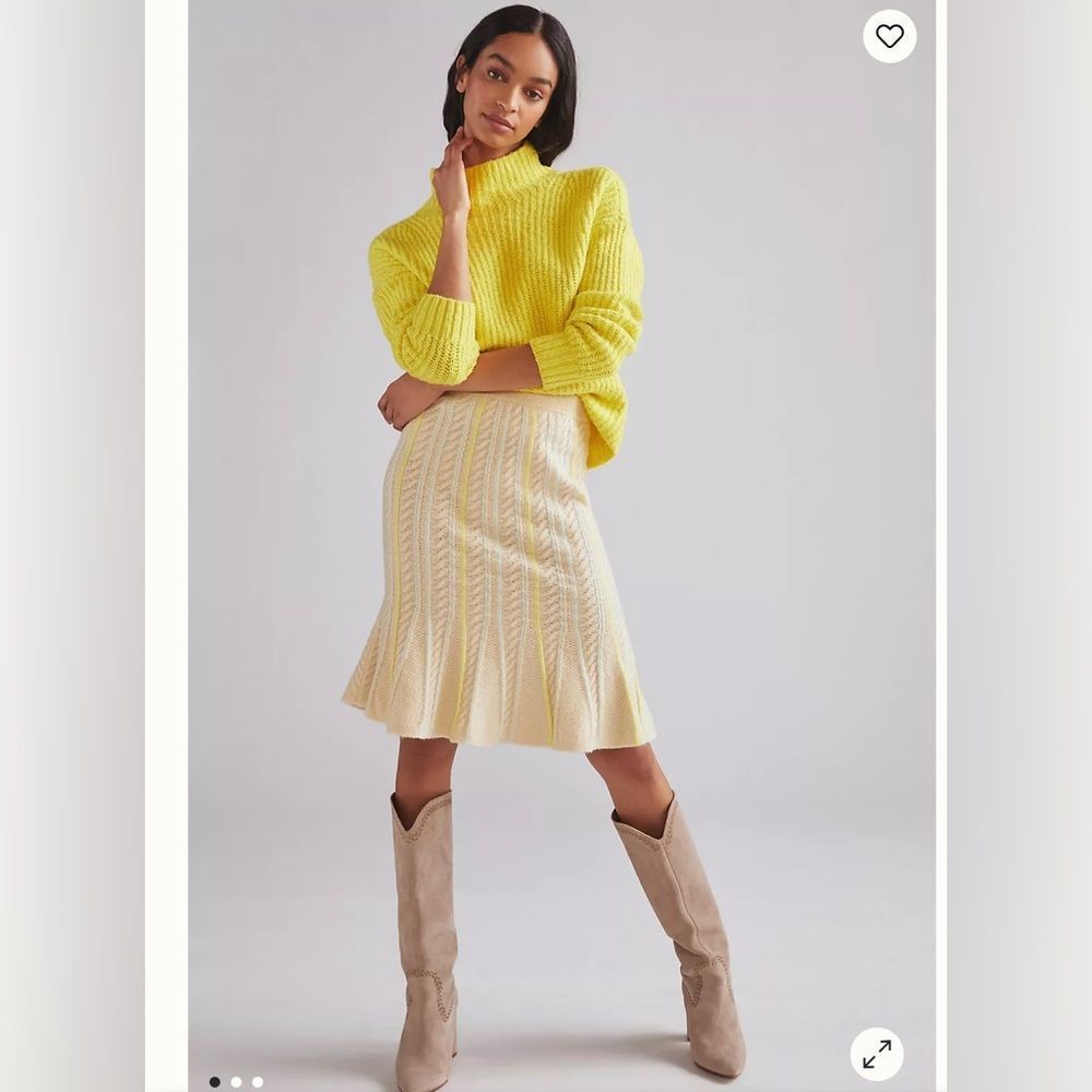 Unworn Maeve by Anthropologie Cable Knit Sweater Mini Skirt size M